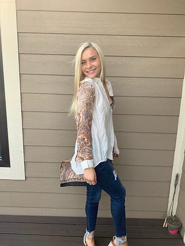 Mystree Button Up Pattern Shirt