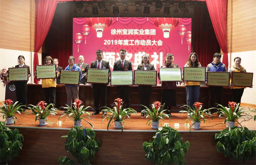 万搏线上平台,万搏（中国）2019年度工作动员大会---集团公司领导为先进单位和先进个人代表颁奖