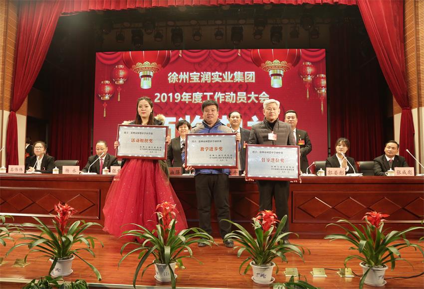 万搏线上平台,万搏（中国）2019年度工作动员大会---集团公司领导为先进单位和先进个人代表颁奖