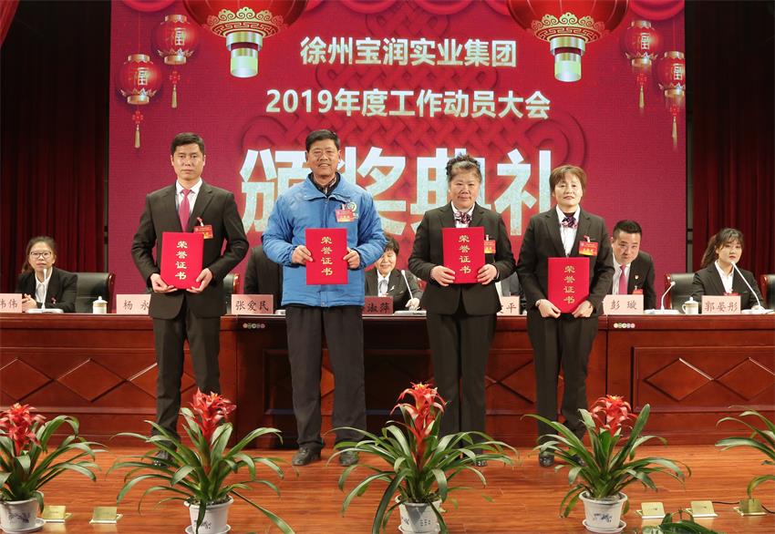 万搏线上平台,万搏（中国）2019年度工作动员大会---集团公司领导为先进单位和先进个人代表颁奖