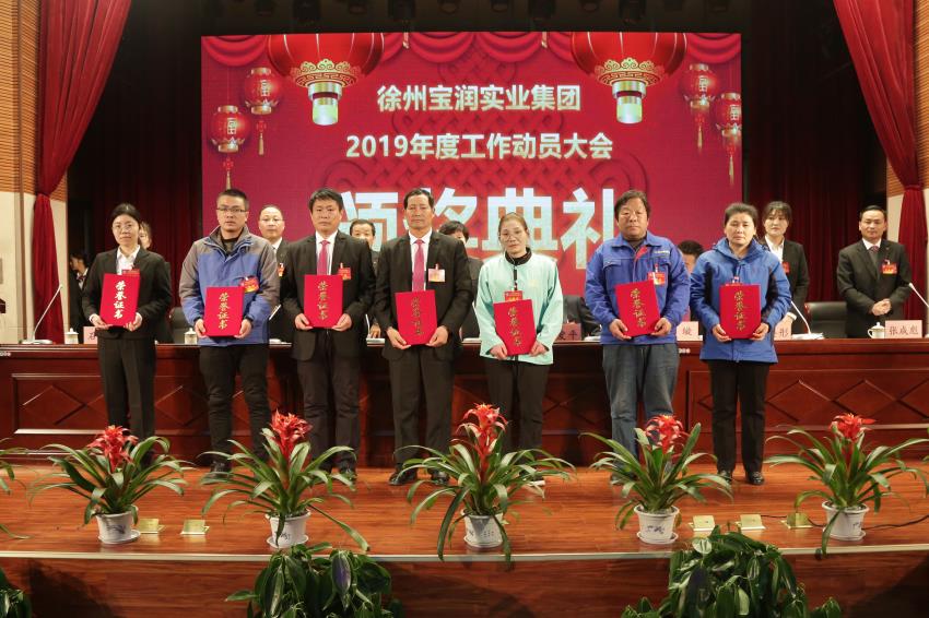 万搏线上平台,万搏（中国）2019年度工作动员大会---集团公司领导为先进单位和先进个人代表颁奖