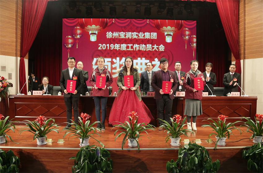万搏线上平台,万搏（中国）2019年度工作动员大会---集团公司领导为先进单位和先进个人代表颁奖
