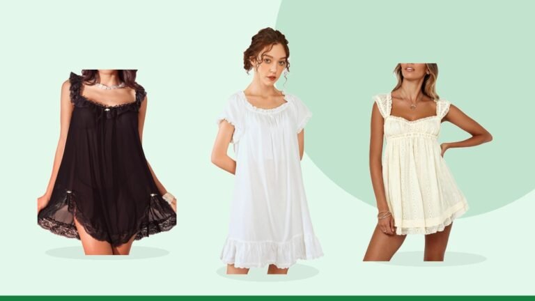 Best babydoll dress – Nanxson Women's Cotton Nightgown Short Sleeve Sleepwear Vintage
