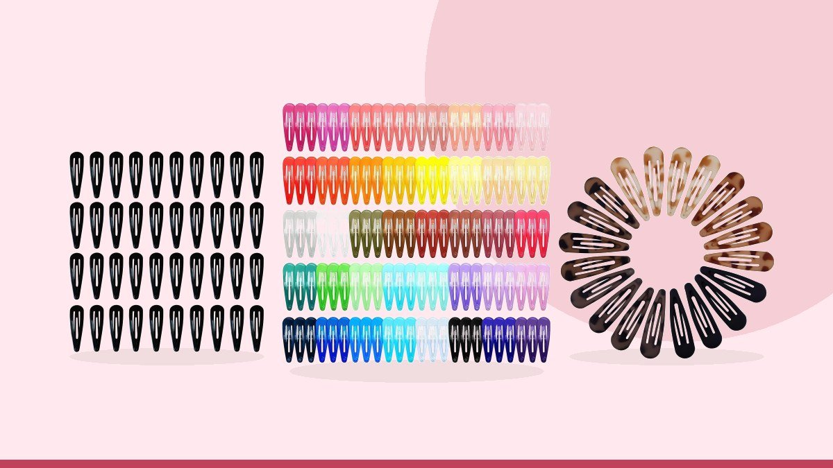 Best barrette hair clips – 120 Pack Colorful Metal Snap Hair Clips, 2