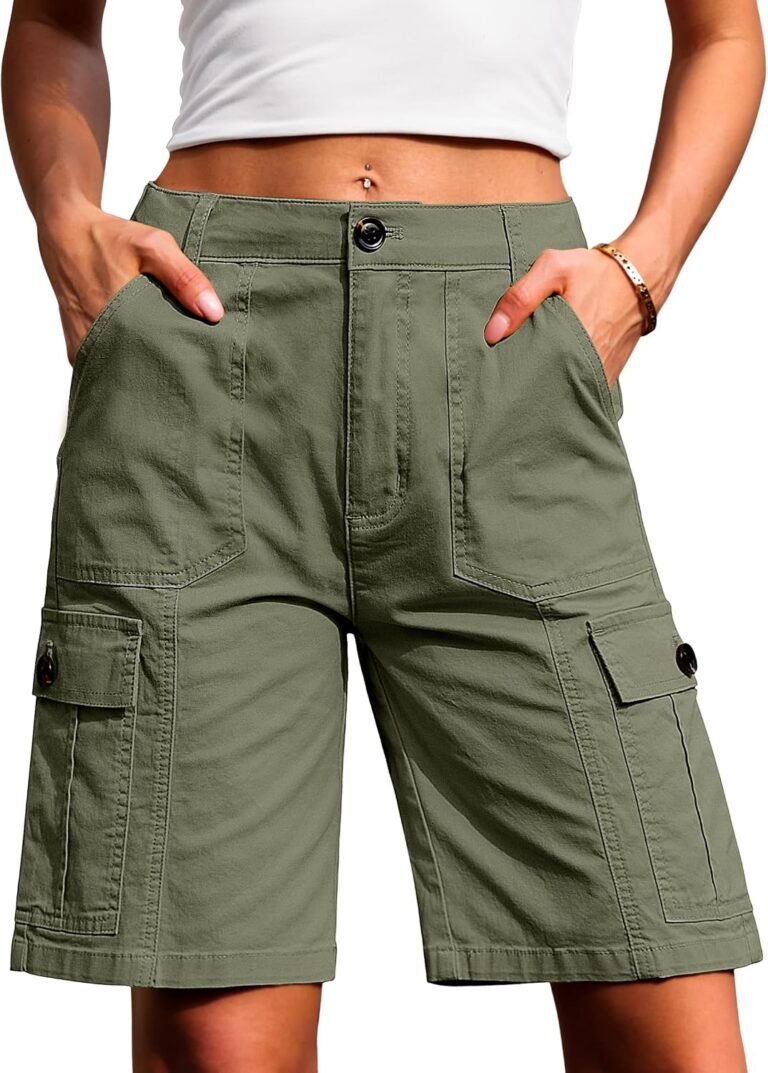 Best bermuda shorts – Eddoyee Bermuda Cargo Shorts for Women Casual Long