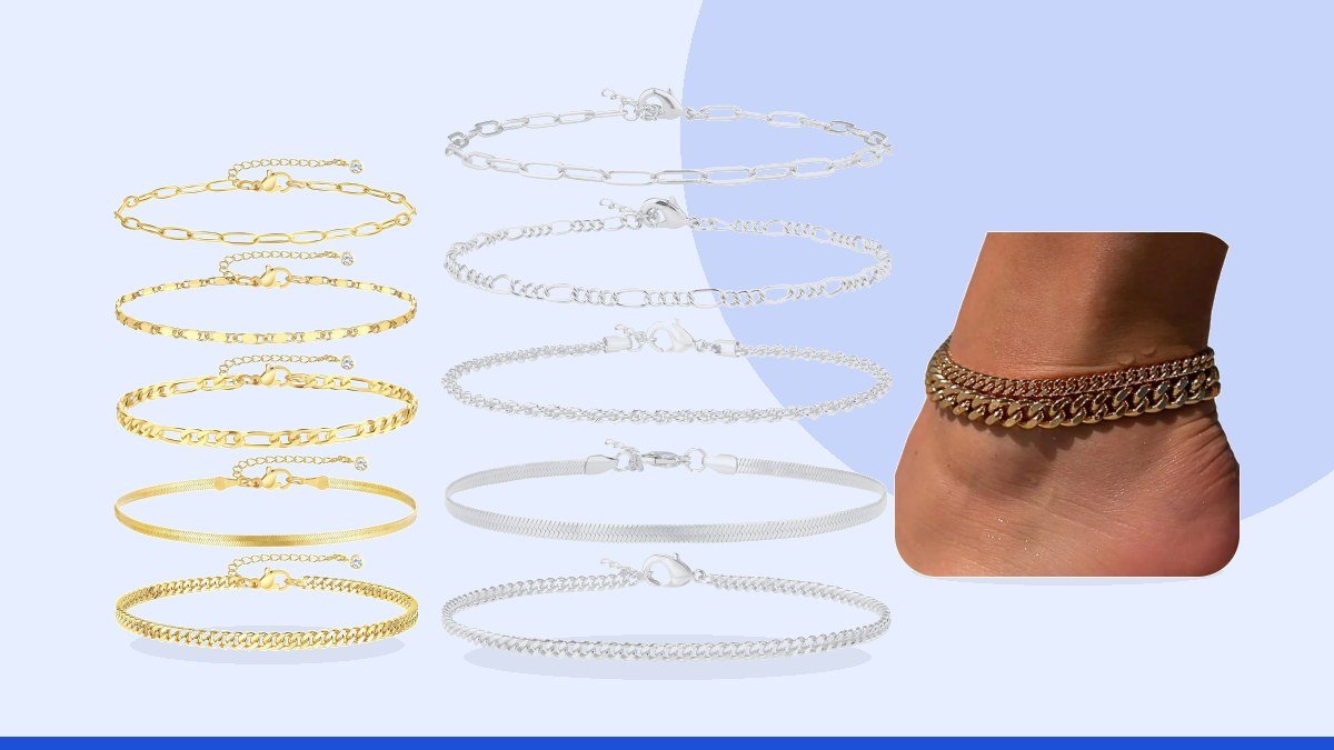 Best chain anklet – Gold/Silver Plated Anklet Bracelets for Women Waterproof Plus