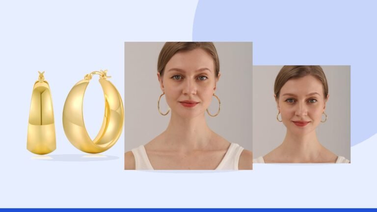 Best chunky hoop earrings – 4mm Thick Gold Plated Chunky Earrings Silver Plated