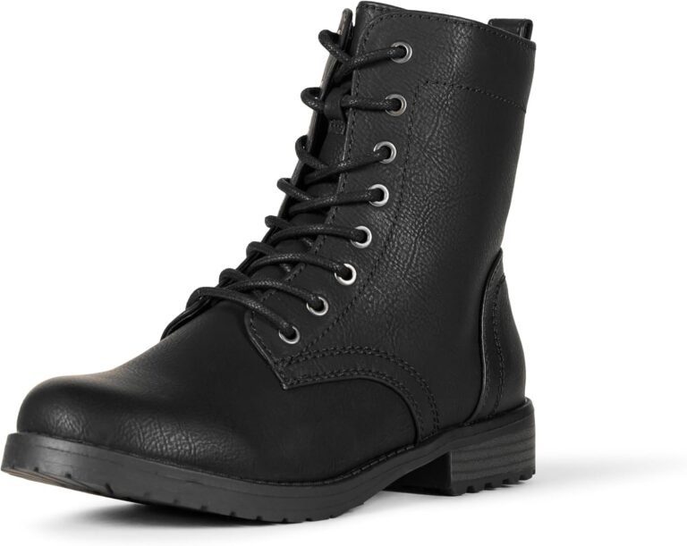 Best combat boots – Amazon Essentials Women's Lace-Up Combat Ankle Boots with