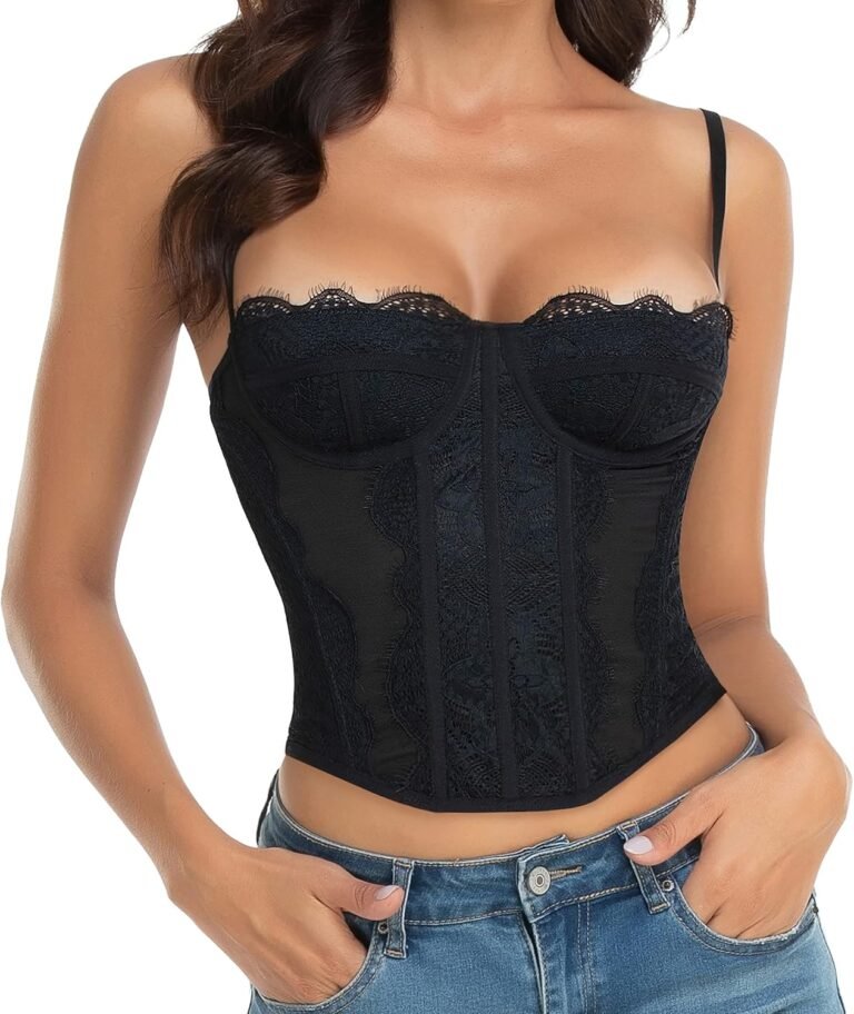 Best corset top – Raxnode Lace Bustier Corset Tops for Women -