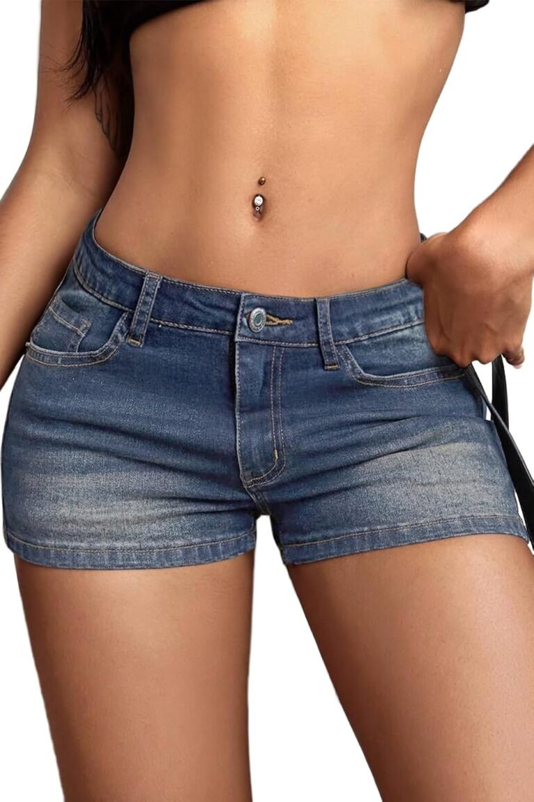 Best denim shorts – ELLEVEN High Stretchy Low Rise Jean Shorts for