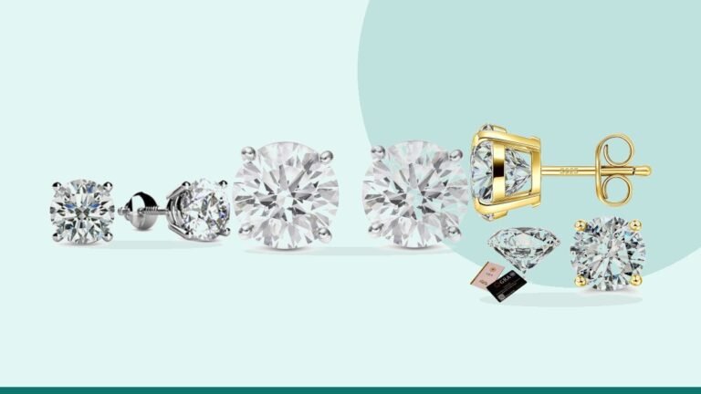 Best diamond stud earrings – 1-12 Carat Lab Grown Diamond Stud Earrings