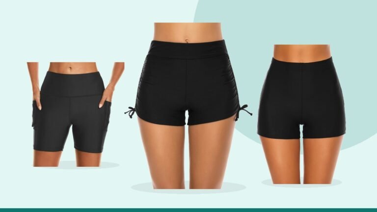 Best high waisted swim shorts – Women's Swim Shorts High Waisted Bathing Suit Bottoms