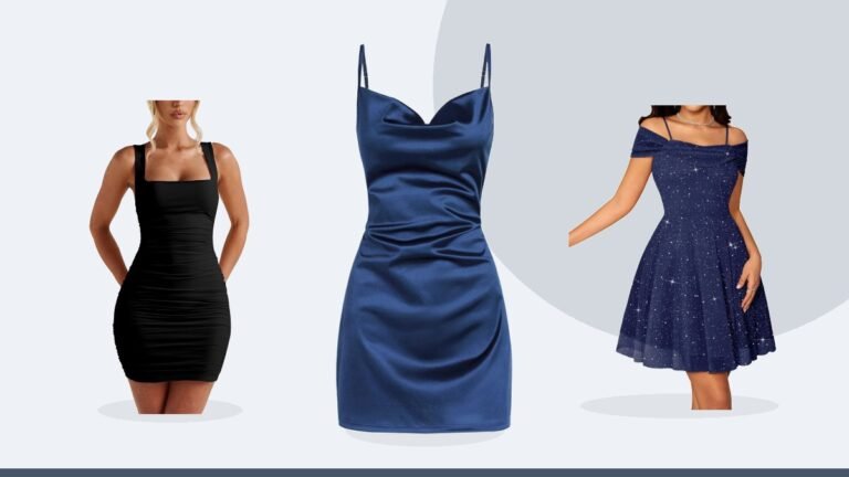 Best homecoming dress – ZAFUL Women Satin Cowl Neck Spaghetti Strap Mini