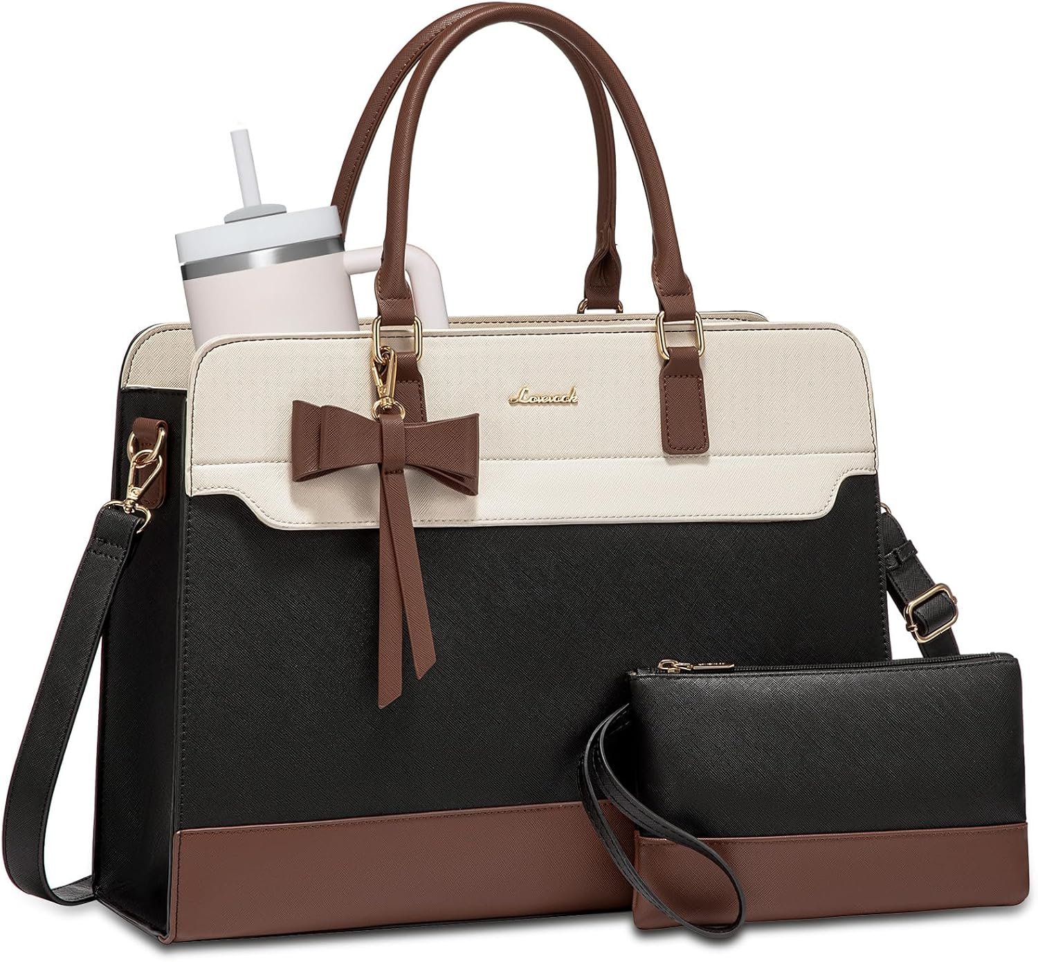 Best laptop bag – LOVEVOOK Laptop Tote Bag for Women,Leather Work Bag,