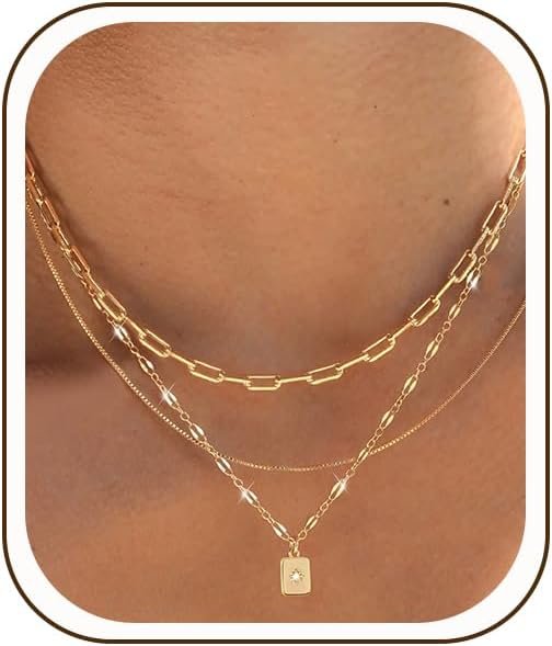 Best layered necklace – Layered Gold Necklaces for Women, 14K Plated Dainty