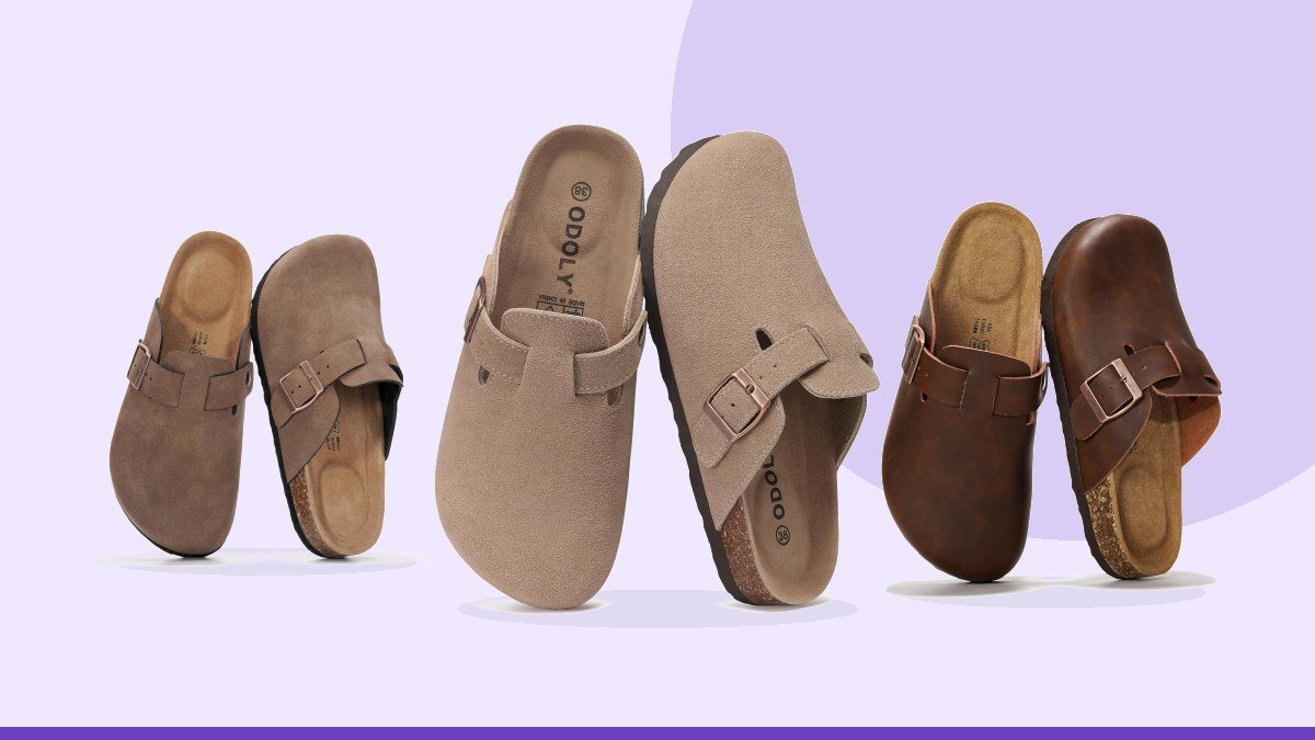Best leather mules – ODOLY Genuine Suede Clogs for Women Men Comfort