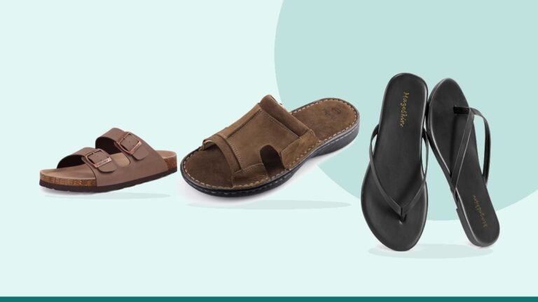 Best leather slide sandals – TIESTRA Mens Leather Slide Sandals Comfortable Lightweight Summer