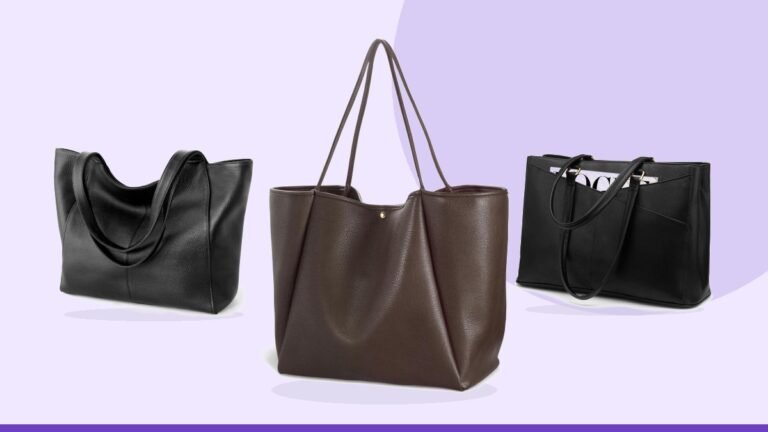 Best leather tote bag – Oversize Pu Leather Tote Women Weekender Bag Shopper