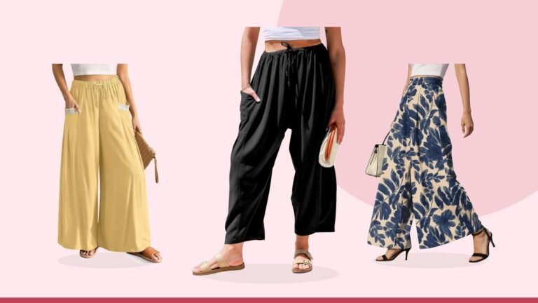 Best linen palazzo pants – TARSE Womens Linen Wide Leg Pants Casual Palazzo