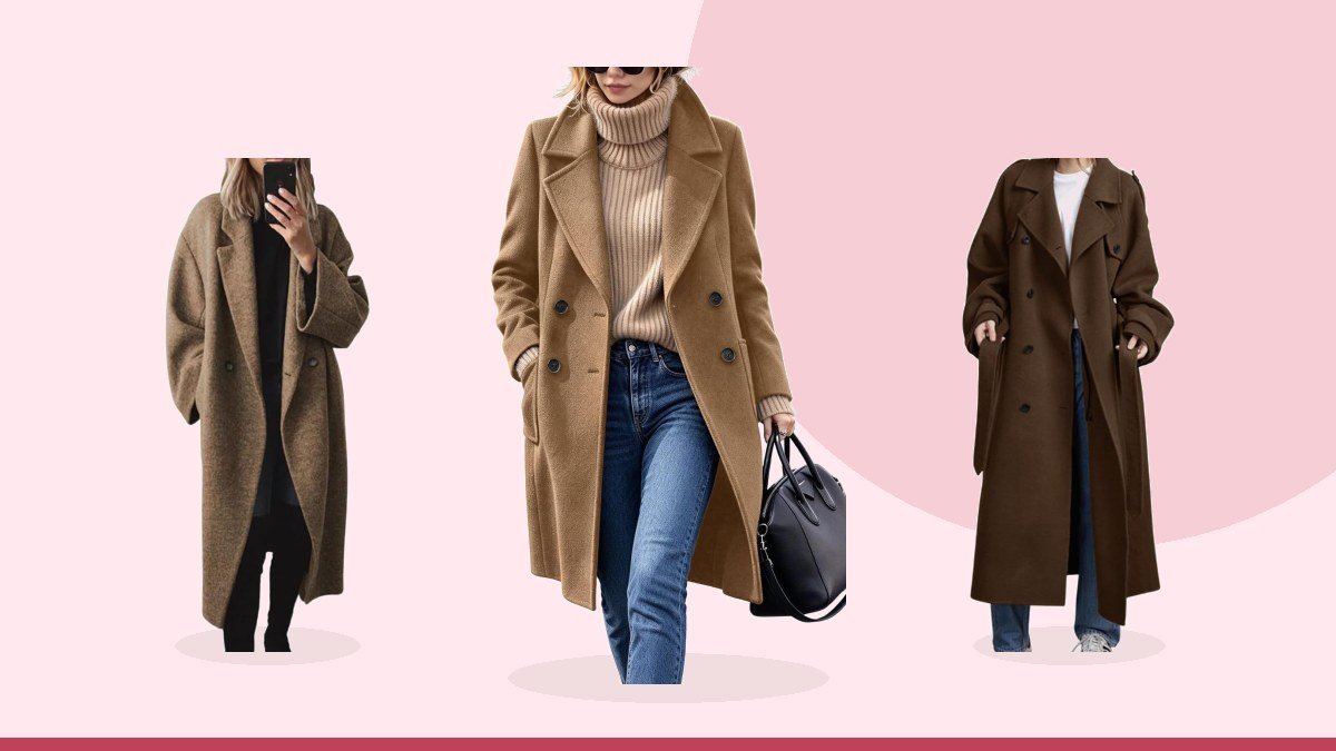Best long wool coat – CHOUYATOU Women's Double Breasted Long Fall Winter Wool