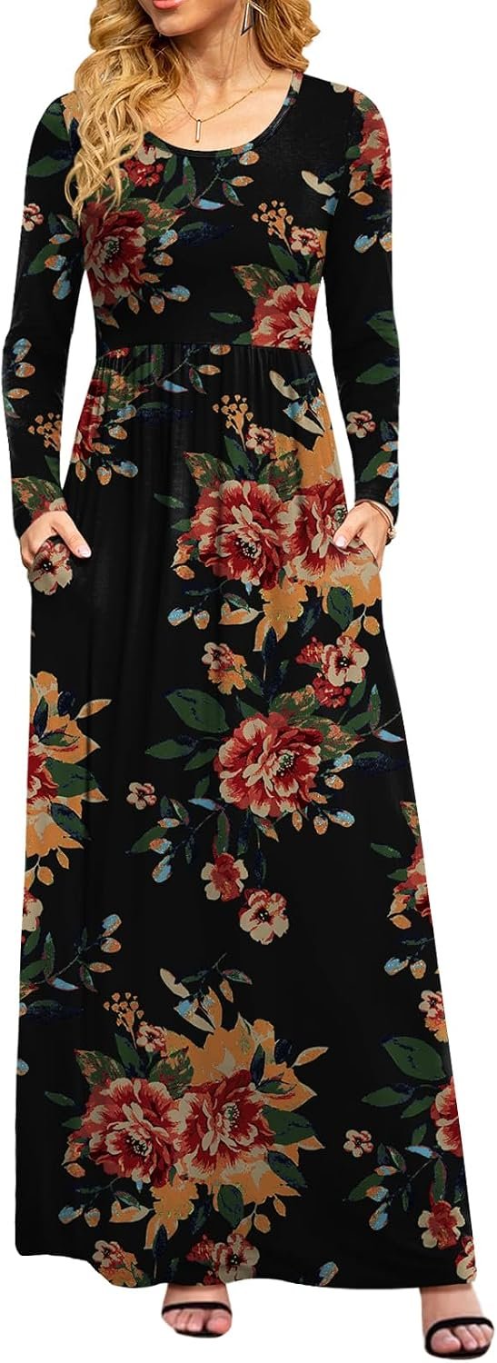 Best maxi dress – DB MOON Women Casual Long Sleeve Maxi Dresses