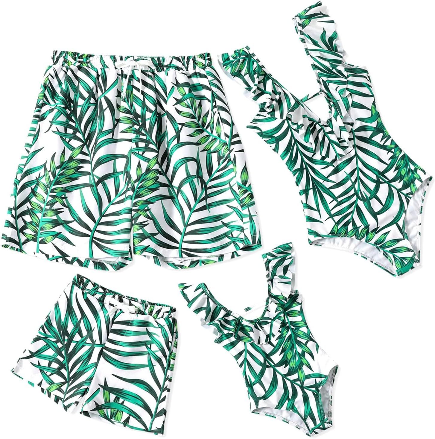 Best mommy and me swimsuits – IFFEI Mommy and Me Family Matching Swimsuits Ruffle