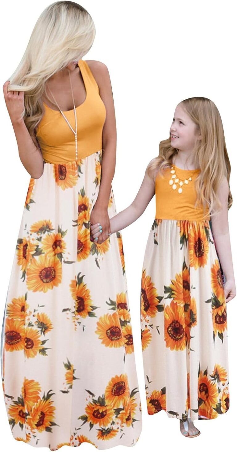 Best mother daughter matching dresses – BOFETA Family Matching Dress Holiday Summer Printed Dress