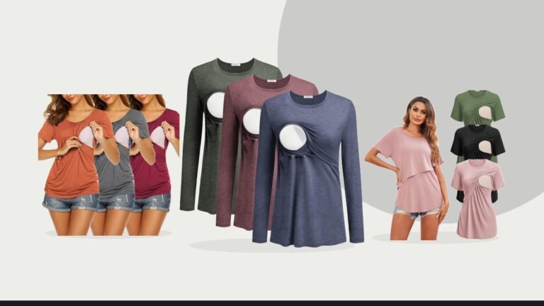 Best nursing top – Ekouaer Women 3 Packs Nursing Shirts Long Sleeve