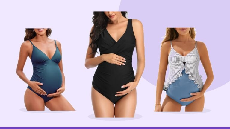 Best one piece maternity swimsuit – SUMMERSUNSHINE Maternity One Piece Swimwear Front Cross Pregnancy