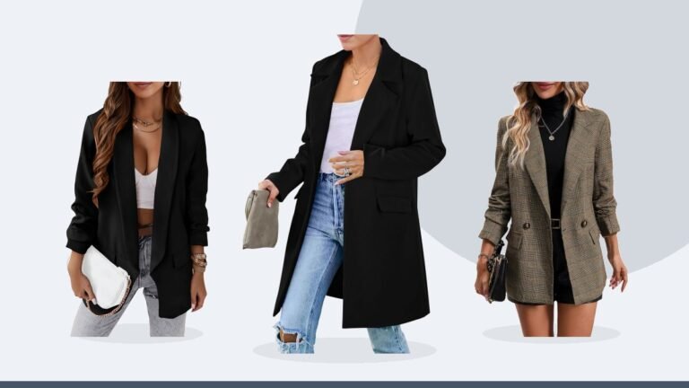 Best oversized blazer – PRETTYGARDEN Women's Business Casual Long Blazer Jackets