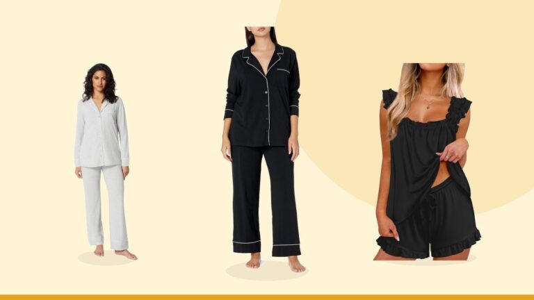 Best pajama set – Amazon Essentials Women's Cotton Modal Long-Sleeve Notch Collar