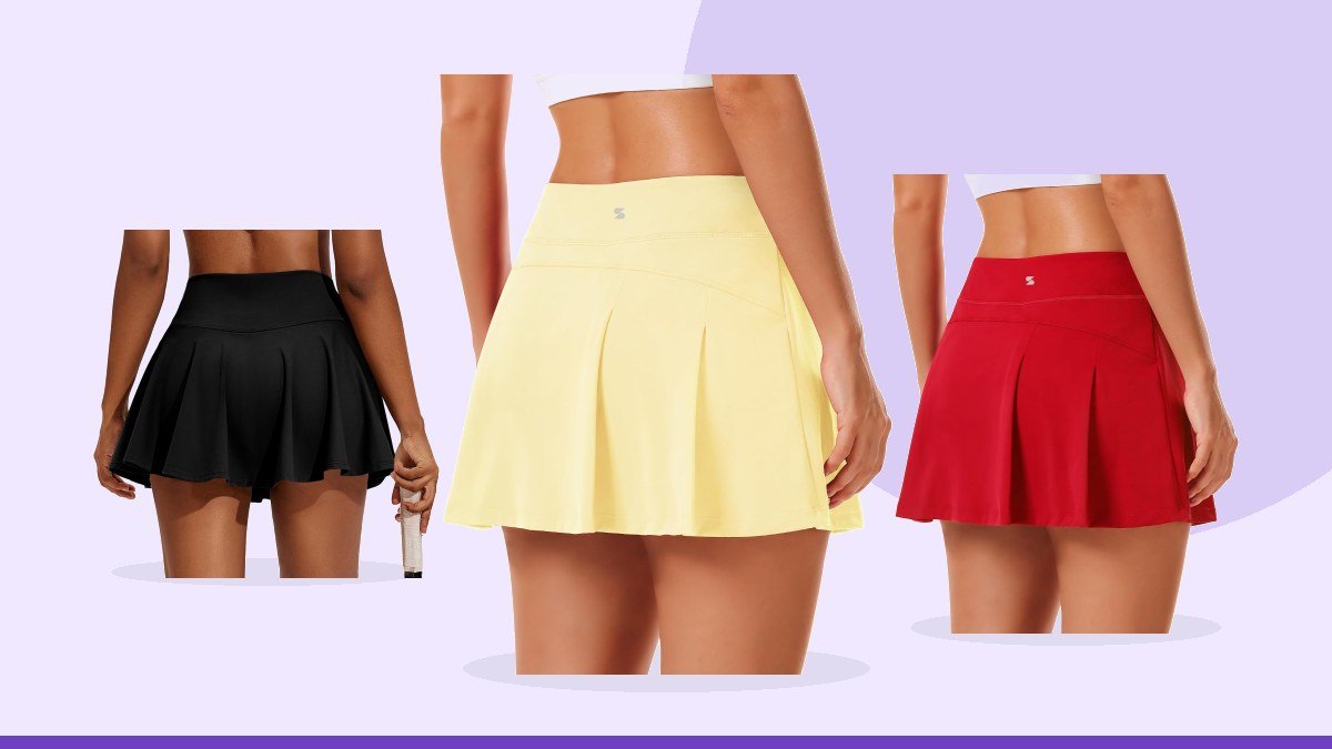 Best pleated tennis skirt – Stelle Women Tennis Skirt High Waisted Athletic Golf