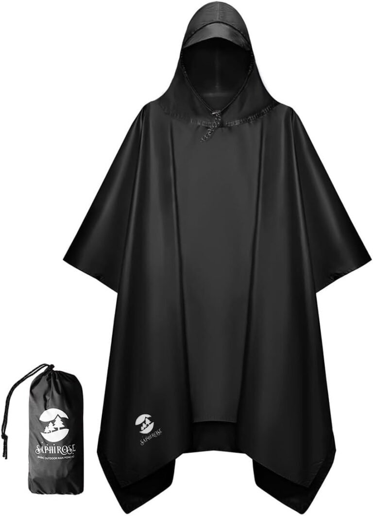 Best poncho – SaphiRose Hooded Rain Poncho Waterproof Raincoat Jacket for