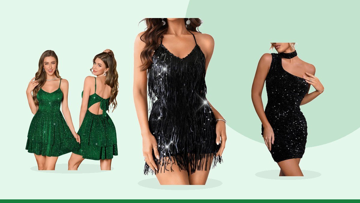 Best sequin mini dress – Kaei&Shi Sequin Fringe Romper,Sparkly Glitter Metallic Jumpsuits For
