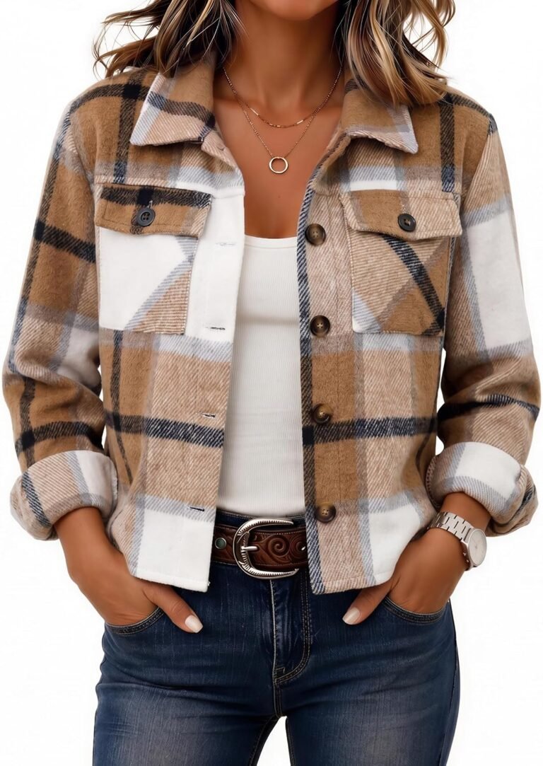 Best shacket – Zeagoo Flannels for Women Cropped Shacket Jacket Fashion