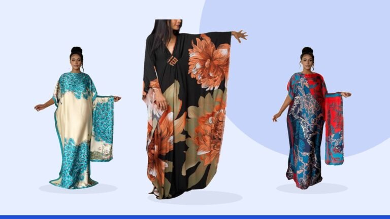 Best silk kaftan dress – Venasha Womens Caftan Floral Print Kaftan Dress Short