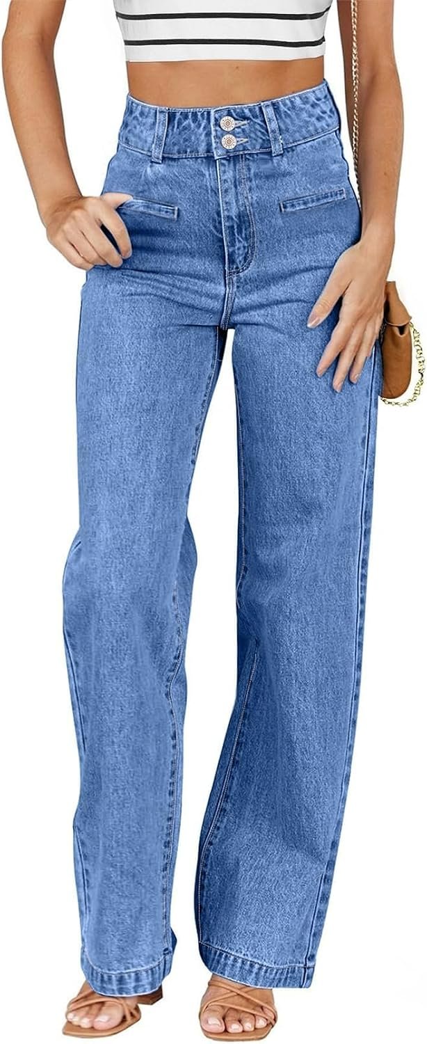 Best straight leg jeans – Sidefeel Jeans for Women High Waisted Straight Leg