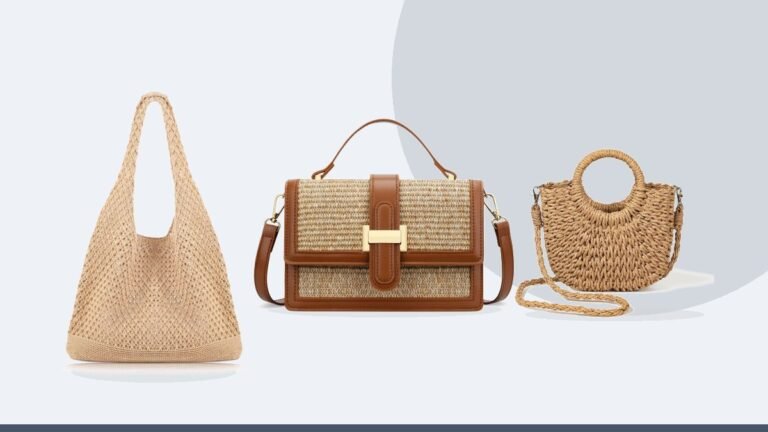 Best straw bag – KKXIU Crossbody Bag for Women, Top Handle Purse
