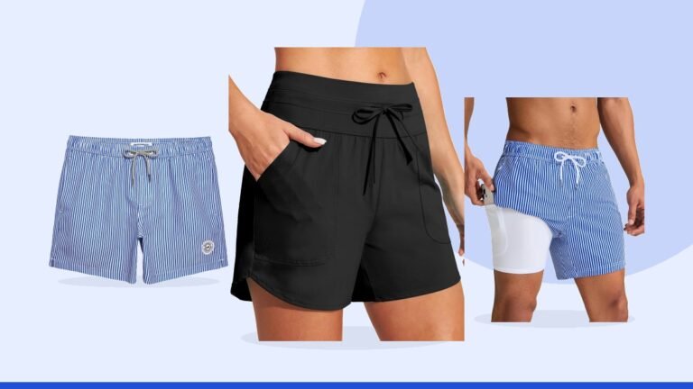 Best swim shorts – IUGA Womens 5" Swim Board Shorts Stretchy High