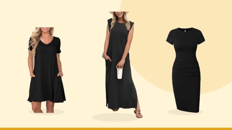 Best t-shirt dress – GRECERELLE 2026 Women Casual Round Neck Loose Long