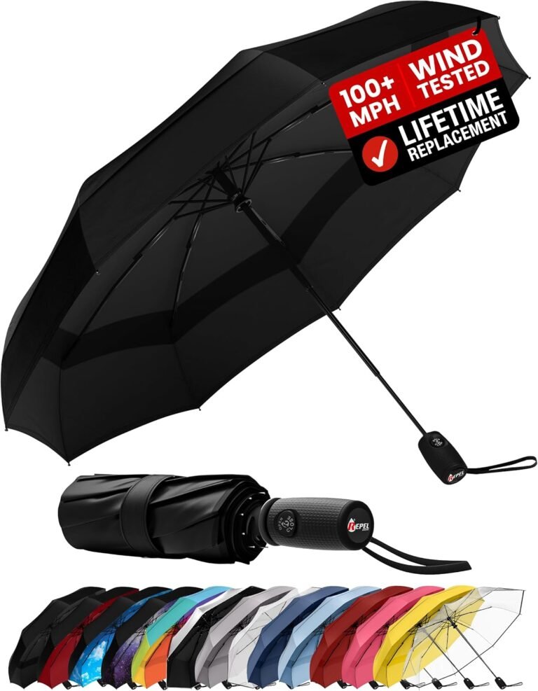 Best travel umbrella – Windproof Travel Umbrella - Compact & Withstands Winds