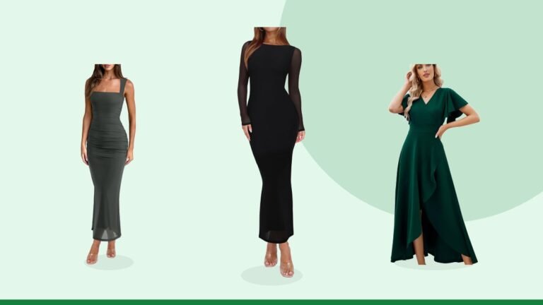 Best wedding guest dress – REORIA Women's Fall Mesh Sheer Long Sleeve Wedding