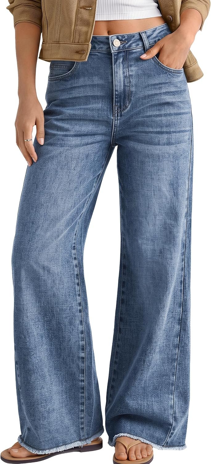 Best wide leg jeans – Trendy Queen Women's Wide Leg Jeans, Relaxed Loose