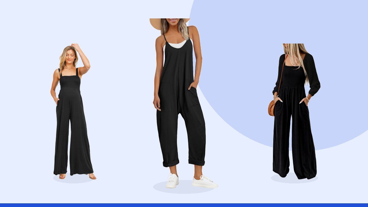 Best wide leg maternity jumpsuit – AUTOMET Womens Jumpsuits Casual Summer Romper Beach Vacation