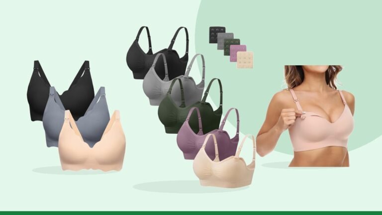 Best wireless nursing bra – Angelhood Women Nursing Bras for Breastfeeding 5 Pack,