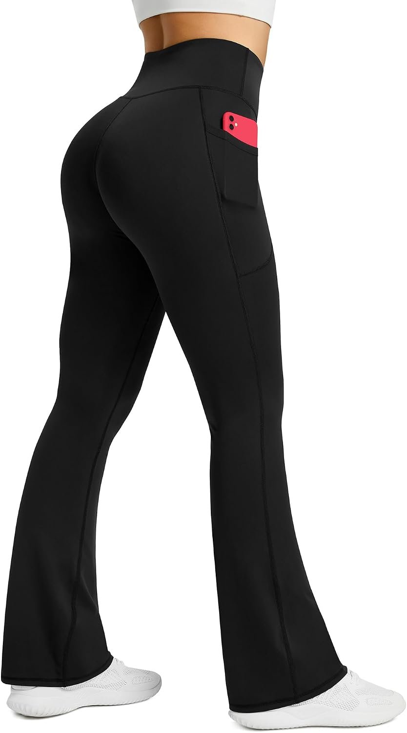 Best yoga pants – Womens Flared Yoga Pants with Pockets, High Waisted